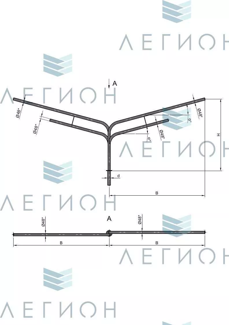 К10-3,0-2,5-1-1 кронштейн четырехрожковый
